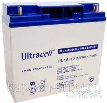 АКБ Ultracell UL18-12 12V/18Ah (стаціонарна) AGM. . фото 1