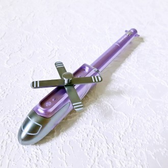Ручка 3в1 гелева ГЕЛІКОПТЕР Фіолетовий з ліхтариком синя паста 0.5мм арт.A-21-5
. . фото 2