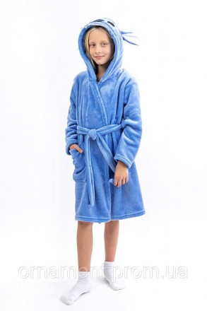 
Халат теплий для дітей і підлітків, лазневий халат на хлопчика та дівчинку з ка. . фото 3