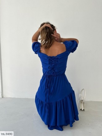 Платье HL-9496
Ткань: софт
Цвет: марсал, малина, электрик
Платье со шнуровкой по. . фото 6