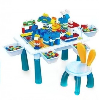 Багатофункціональний дитячий стіл 6в1 для конструювання.
Стіл конструктор можна . . фото 4