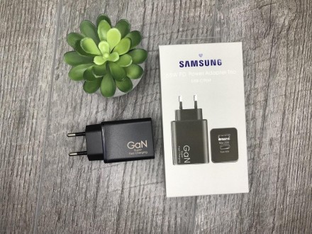 Блок живлення для Samsung GAN 2 Port USB-C-Max 65W USB - 25W. Рівне. фото 1 Блок живлення для Samsung GAN 2 Port USB-C-Max 65W USB - 25W. Рівне. фото 1