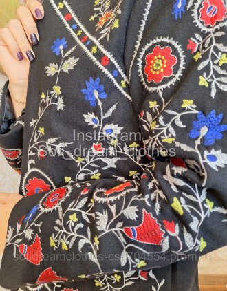 
	
	
	
	
	Жакет з еко-кашеміру декорований квітковою вишивкою гладдю стане незам. . фото 7