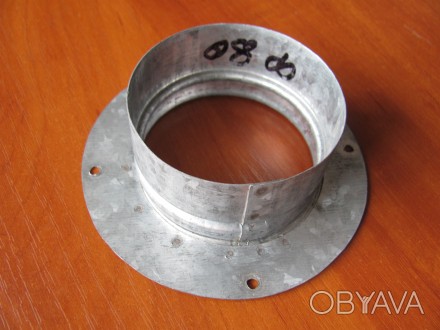 Фланець Ø 80 мм з оцинкованої сталі (товщина металу 0,5 мм) для круглого . . фото 1