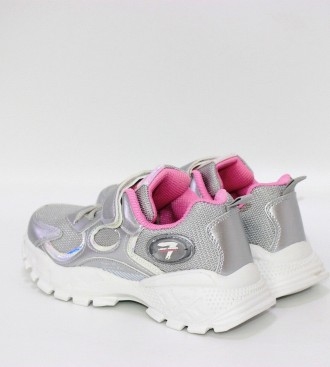 Сріблясті кросівки для дівчинки срібло. . фото 5