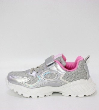 Сріблясті кросівки для дівчинки срібло. . фото 6