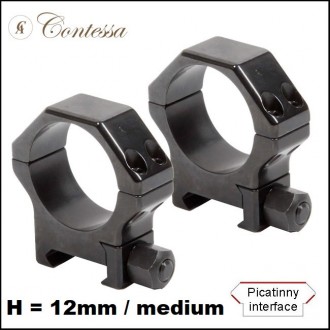 Стальные кольца Contessa SPP02 30 мм средние для Picatinny
Эти кольца Пикатинни . . фото 2
