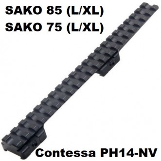 Планка Contessa PH14-NV для SAKO 85 / Sako 75 (для L и XL) для установки ночной . . фото 2