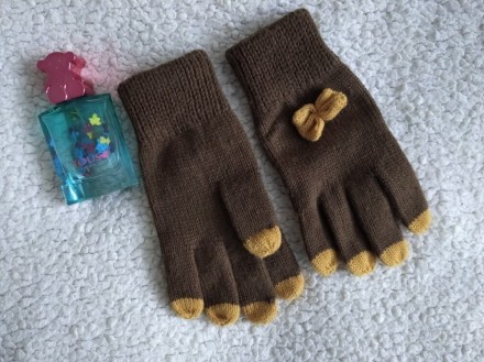 Новые перчатки девочкам средней- старшей школы или взрослым, Сток.
Цвет - защит. . фото 4