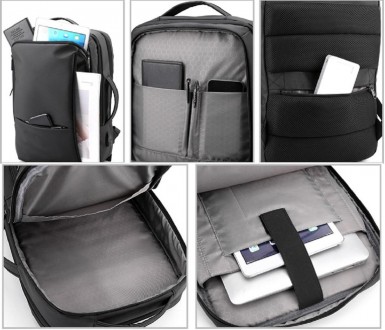 
	Рюкзак Confident ANT02-2021-2A пошит из черной ткани, классической формы.
Разм. . фото 10