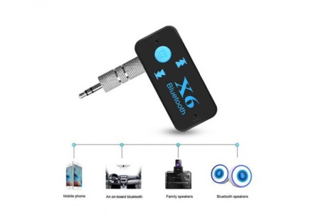 Автомобільний ресивер Bluetooth AUX BT-X6
За допомогою бездротового адаптера Blu. . фото 4