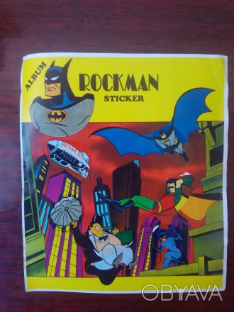 Продам альбом наклеек -Rockman-. Выпускались данные наклейки и жвачки в 90-х год. . фото 1