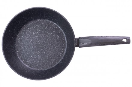 Сковорода антипригарна Kamille — 260 мм Black Marble глибока. . фото 2