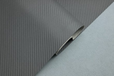 Автомобильный кожзам KARBON 610 графитовый, на тканевой основе, шир. 140см, Турц. . фото 6