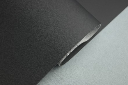 Автомобільний шкірозамінник, колір чорний 2012-MT,на поролоні 2мм і сітці, шир. . . фото 6
