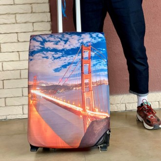 Чохол для валізи дайвінг із принтом міст Золоті Ворота США
- Матеріал: дайвінг і. . фото 2
