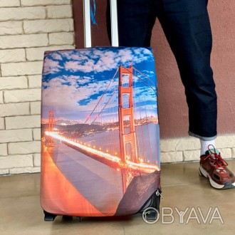 Чохол для валізи дайвінг із принтом міст Золоті Ворота США
- Матеріал: дайвінг і. . фото 1