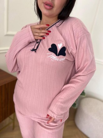 Женская теплая пижама микрофлис батал розовая большого размера Турция
Максимальн. . фото 7