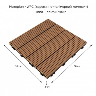 
 Древесно-полимерная композитная плитка представляет собой инновационный матери. . фото 3