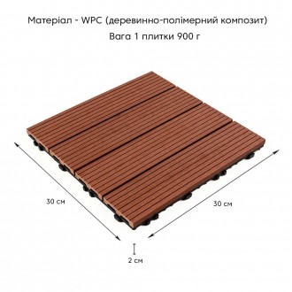 
 Деревно-полімерна композитна плитка є інноваційним матеріалом, який складаєтьс. . фото 3