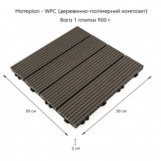 
 Деревно-полімерна композитна плитка є інноваційним матеріалом, який складаєтьс. . фото 3