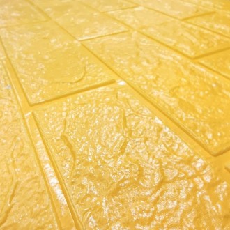 
 Самоклеящаяся декоративная 3D панель желтый кирпич 700x770x3мм (010-3) Декорат. . фото 3