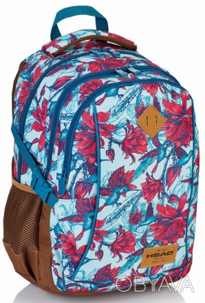 
 Опис Соковита яскрава забарвлення рюкзака - квітковий принт. Виготовлений з ви. . фото 1