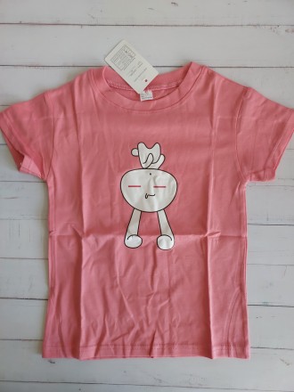 Яскрава дитяча футболка
Матеріал – котон, поліестер
Колір - рожевий
Розмір – L, . . фото 2