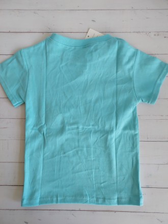 Яскрава дитяча футболка
Матеріал – котон, поліестер
Колір - бірюзовий
Розмір – L. . фото 3