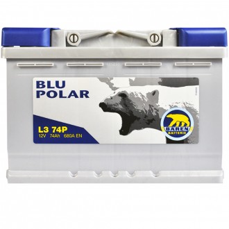 BAREN Blu polar 74Аh 680А R+ (L3). . фото 2