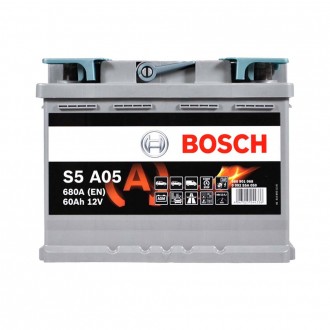 BOSCH AGM (S5A 050) (L2) 60Ah 680A R+. . фото 2