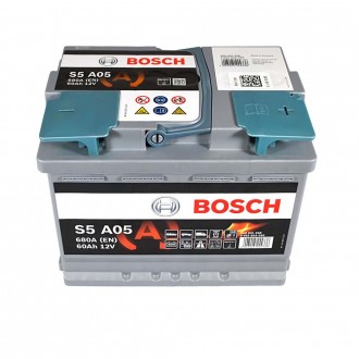 BOSCH AGM (S5A 050) (L2) 60Ah 680A R+. . фото 3