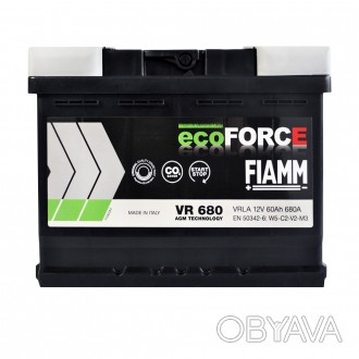 FIAMM Ecoforce AGM 60Аh 680А R+ (VR680) (L2). . фото 1