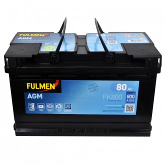 FULMEN (FK800) Start-Stop AGM (L4) 80Ah 800A R+. . фото 3
