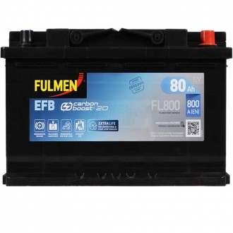 FULMEN (FL800) Start-Stop EFB (L4) 80Ah 800A R+. . фото 2