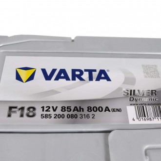 VARTA Silver Dynamic (F18) 85Ah 800A R+ (LB4) (h=175). . фото 5