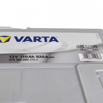 VARTA Silver Dynamic (I1) 110Ah 920A R+ (L6). . фото 5