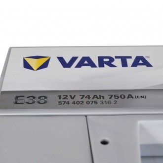 VARTA Silver Dynamic (E38) 74Ah 750А R+ (LB3) (h=175). . фото 5