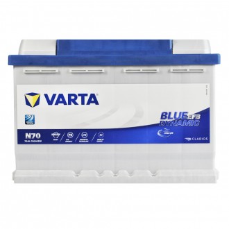 VARTA Blue Dynamic EFB (N70) 70Ah 760A R+ (L3). . фото 2