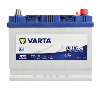 VARTA Blue Dynamic EFB Asia (N72) 72Ah 760A R+ (D26 н .к.). . фото 2