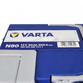 VARTA Blue Dynamic EFB (N80) 80Ah 800A R+ (L4). . фото 4