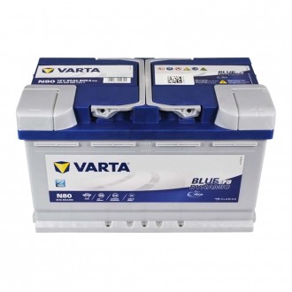 VARTA Blue Dynamic EFB (N80) 80Ah 800A R+ (L4). . фото 5