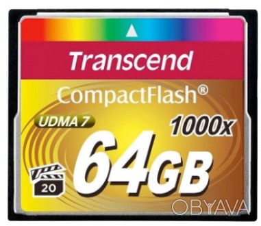 Картка пам'яті Transcend CompactFlash 64 GB 1000x (TS64GCF1000)
Карты Transcend . . фото 1