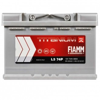 FIAMM Titanium Pro 74Аh 680А R+ (L3). . фото 2