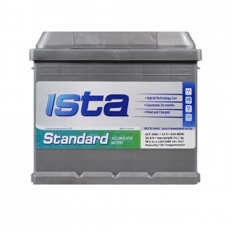 ISTA Standard 50Аh 420А R+ (L1). . фото 2