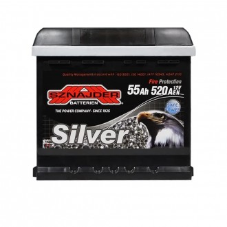 SZNAJDER Silver 55Ah 520A L+ (L1) (555 85). . фото 2