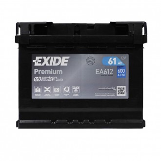 EXIDE Premium (EA612) 61Аh 600Ah R+ h=175. . фото 2