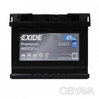 EXIDE Premium (EA612) 61Аh 600Ah R+ h=175. . фото 1