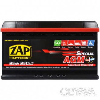 ZAP AGM 95Ah 850A R+ (L5) (595 02). . фото 1