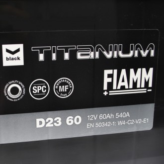 FIAMM Titanium Black Asia 60Аh 540А R+ (D23). . фото 3